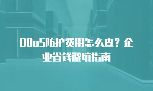 DDoS防护费用怎么查？企业省钱避坑指南