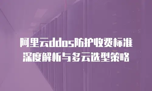 阿里云ddos防护收费标准深度解析与多云选型策略