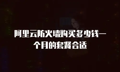 阿里云防火墙购买多少钱一个月的套餐合适