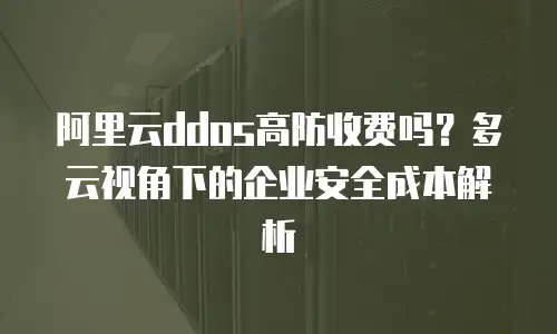阿里云ddos高防收费吗？多云视角下的企业安全成本解析