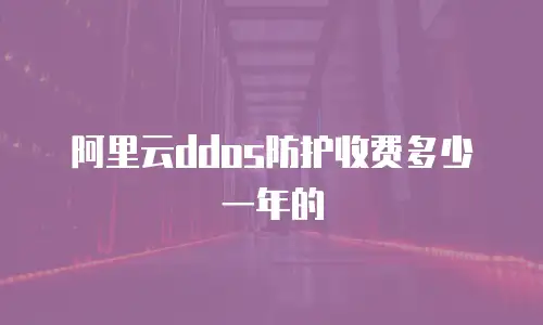 阿里云ddos防护收费多少一年的
