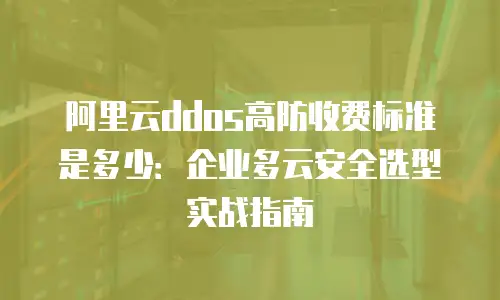 阿里云ddos高防收费标准是多少：企业多云安全选型实战指南