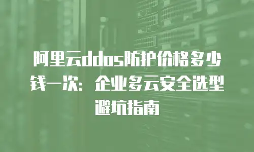 阿里云ddos防护价格多少钱一次：企业多云安全选型避坑指南
