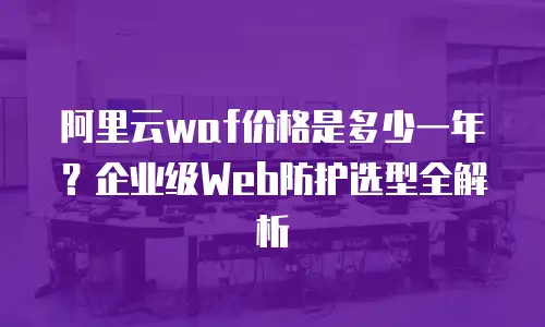 阿里云waf价格是多少一年？企业级Web防护选型全解析