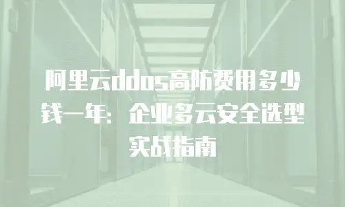 阿里云ddos高防费用多少钱一年：企业多云安全选型实战指南