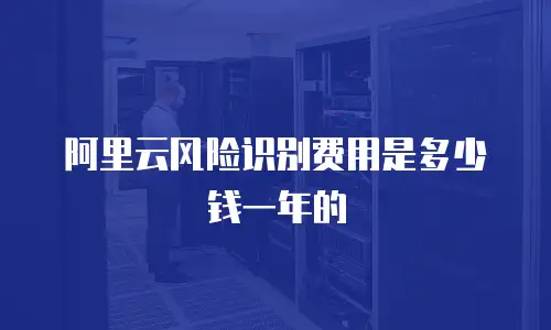 阿里云风险识别费用是多少钱一年的