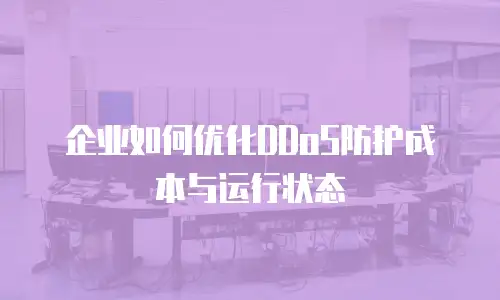 企业如何优化DDoS防护成本与运行状态