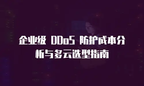 企业级 DDoS 防护成本分析与多云选型指南
