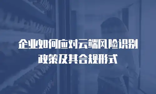 企业如何应对云端风险识别政策及其合规形式
