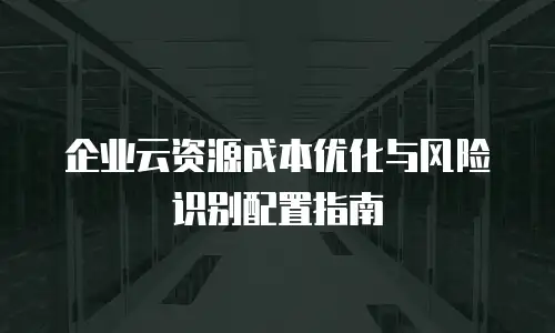 企业云资源成本优化与风险识别配置指南