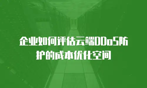 企业如何评估云端DDoS防护的成本优化空间