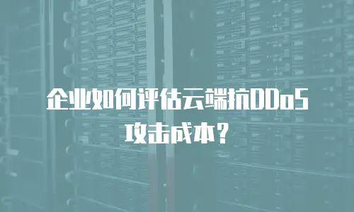 企业如何评估云端抗DDoS攻击成本？