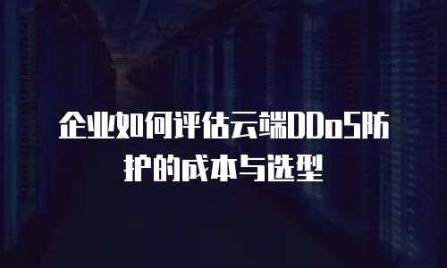 企业如何评估云端DDoS防护的成本与选型