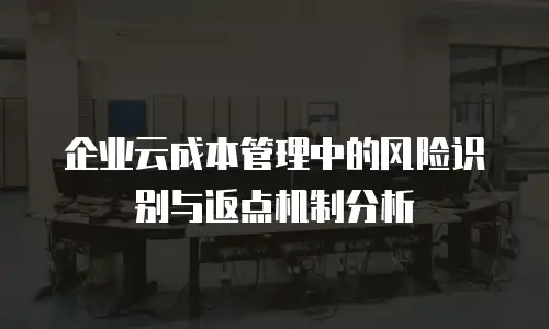 企业云成本管理中的风险识别与返点机制分析