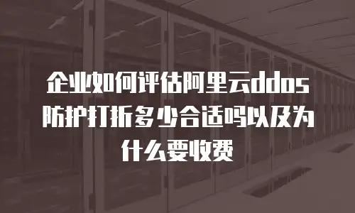 企业如何评估阿里云ddos防护打折多少合适吗以及为什么要收费