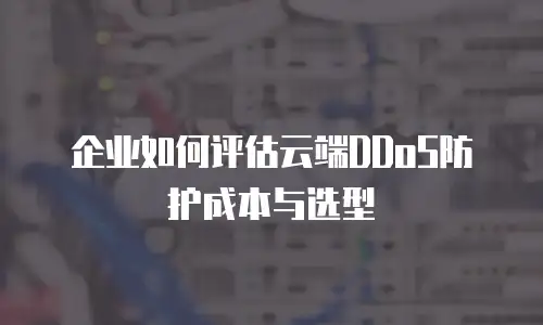 企业如何评估云端DDoS防护成本与选型