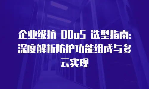 企业级抗 DDoS 选型指南：深度解析防护功能组成与多云实现