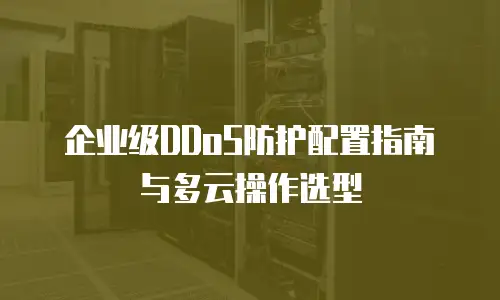 企业级DDoS防护配置指南与多云操作选型