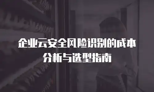 企业云安全风险识别的成本分析与选型指南