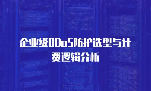 企业级DDoS防护选型与计费逻辑分析