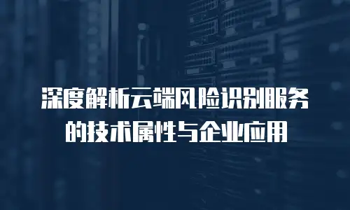 深度解析云端风险识别服务的技术属性与企业应用