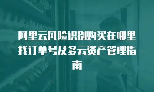 阿里云风险识别购买在哪里找订单号及多云资产管理指南