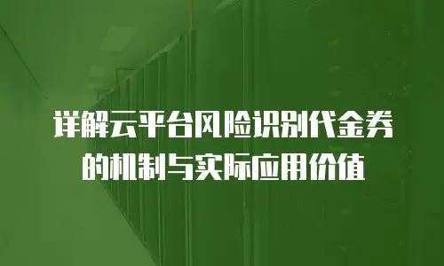 详解云平台风险识别代金券的机制与实际应用价值