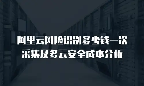 阿里云风险识别多少钱一次采集及多云安全成本分析