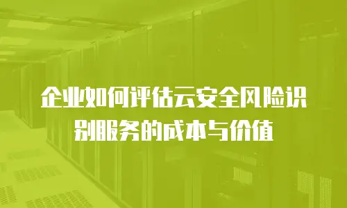 企业如何评估云安全风险识别服务的成本与价值