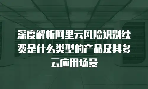 深度解析阿里云风险识别续费是什么类型的产品及其多云应用场景