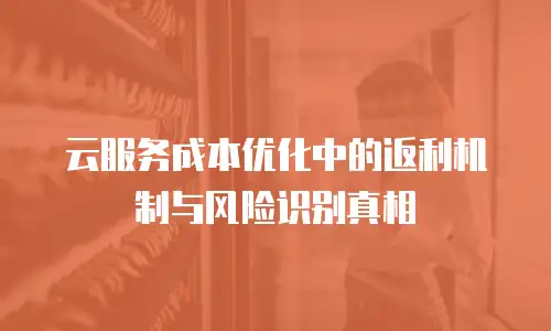 云服务成本优化中的返利机制与风险识别真相