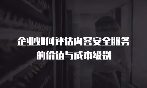 企业如何评估内容安全服务的价值与成本级别