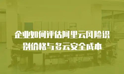 企业如何评估阿里云风险识别价格与多云安全成本