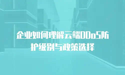企业如何理解云端DDoS防护级别与政策选择