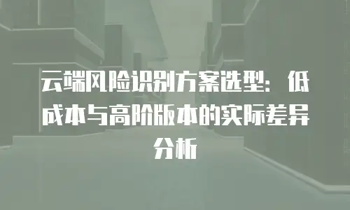 云端风险识别方案选型：低成本与高阶版本的实际差异分析