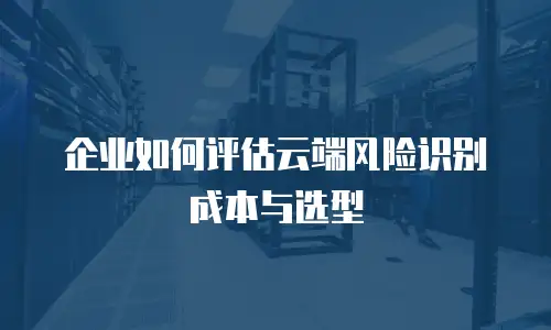企业如何评估云端风险识别成本与选型