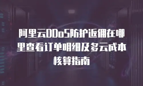 阿里云DDoS防护返佣在哪里查看订单明细及多云成本核算指南