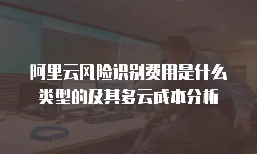 阿里云风险识别费用是什么类型的及其多云成本分析