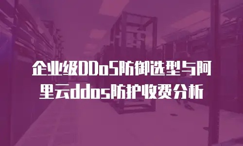 企业级DDoS防御选型与阿里云ddos防护收费分析