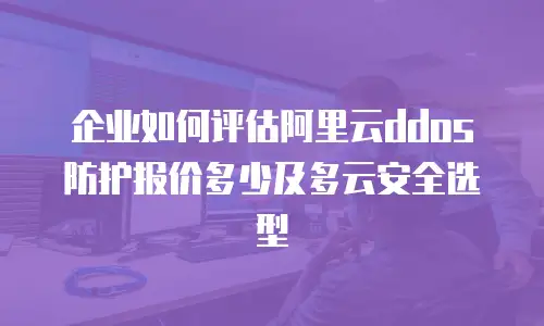 企业如何评估阿里云ddos防护报价多少及多云安全选型