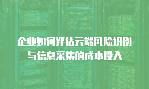 企业如何评估云端风险识别与信息采集的成本投入