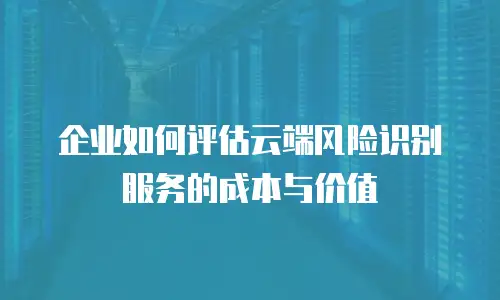 企业如何评估云端风险识别服务的成本与价值