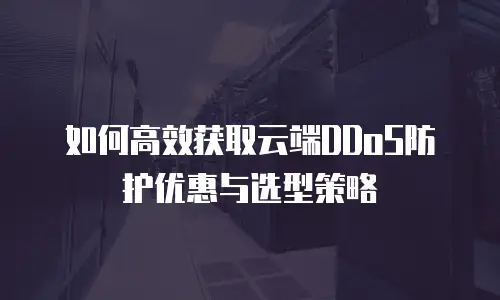 如何高效获取云端DDoS防护优惠与选型策略