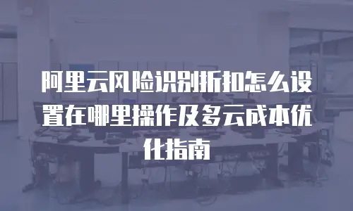 阿里云风险识别折扣怎么设置在哪里操作及多云成本优化指南