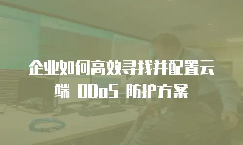 企业如何高效寻找并配置云端 DDoS 防护方案