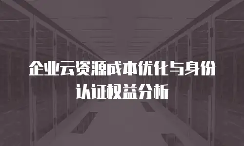 企业云资源成本优化与身份认证权益分析
