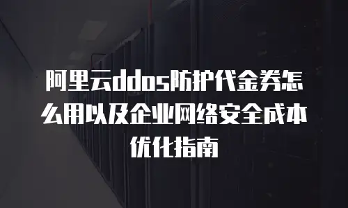 阿里云ddos防护代金券怎么用以及企业网络安全成本优化指南