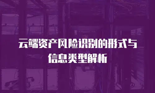 云端资产风险识别的形式与信息类型解析