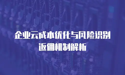 企业云成本优化与风险识别返佣机制解析