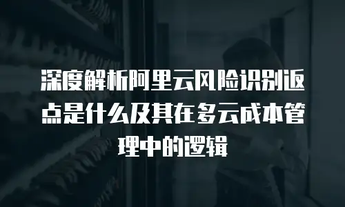 深度解析阿里云风险识别返点是什么及其在多云成本管理中的逻辑